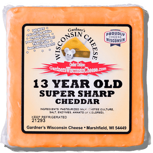 Free 13 - Year - Old Super - Sharp Cheddar - Gardners Wisconsin Cheese and Sausage