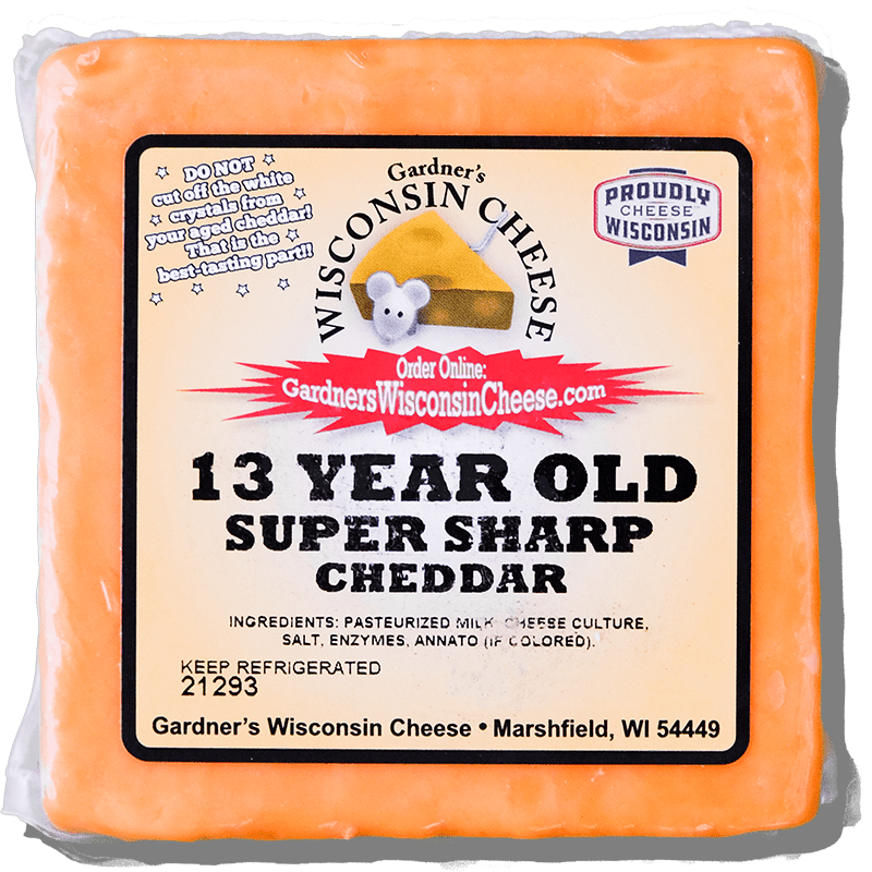 Free 13 - Year - Old Super - Sharp Cheddar - Gardners Wisconsin Cheese and Sausage
