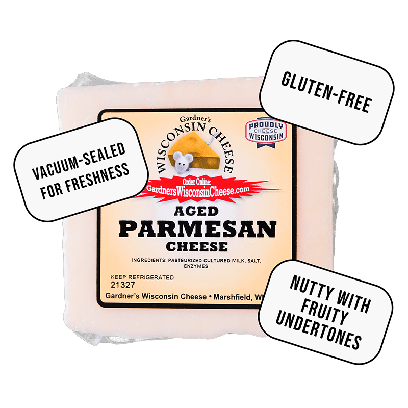 Aged Parmesan - Gardners Wisconsin Cheese and Sausage