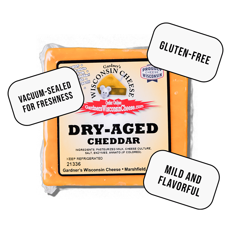 Dry Aged Cheddar - Gardners Wisconsin Cheese and Sausage