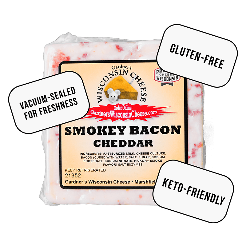Smokey Bacon Cheddar - Gardners Wisconsin Cheese and Sausage
