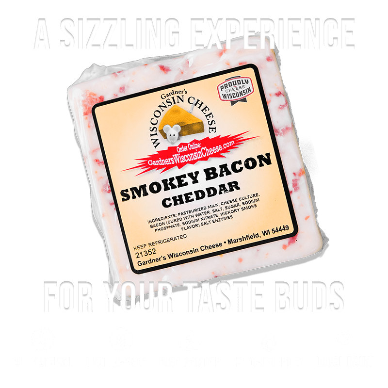 Smokey Bacon Cheddar - Gardners Wisconsin Cheese and Sausage
