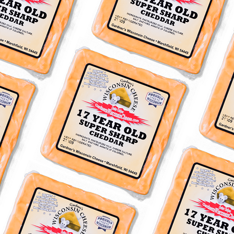 17 - Year - Old Super - Sharp Cheddar - Gardners Wisconsin Cheese and Sausage