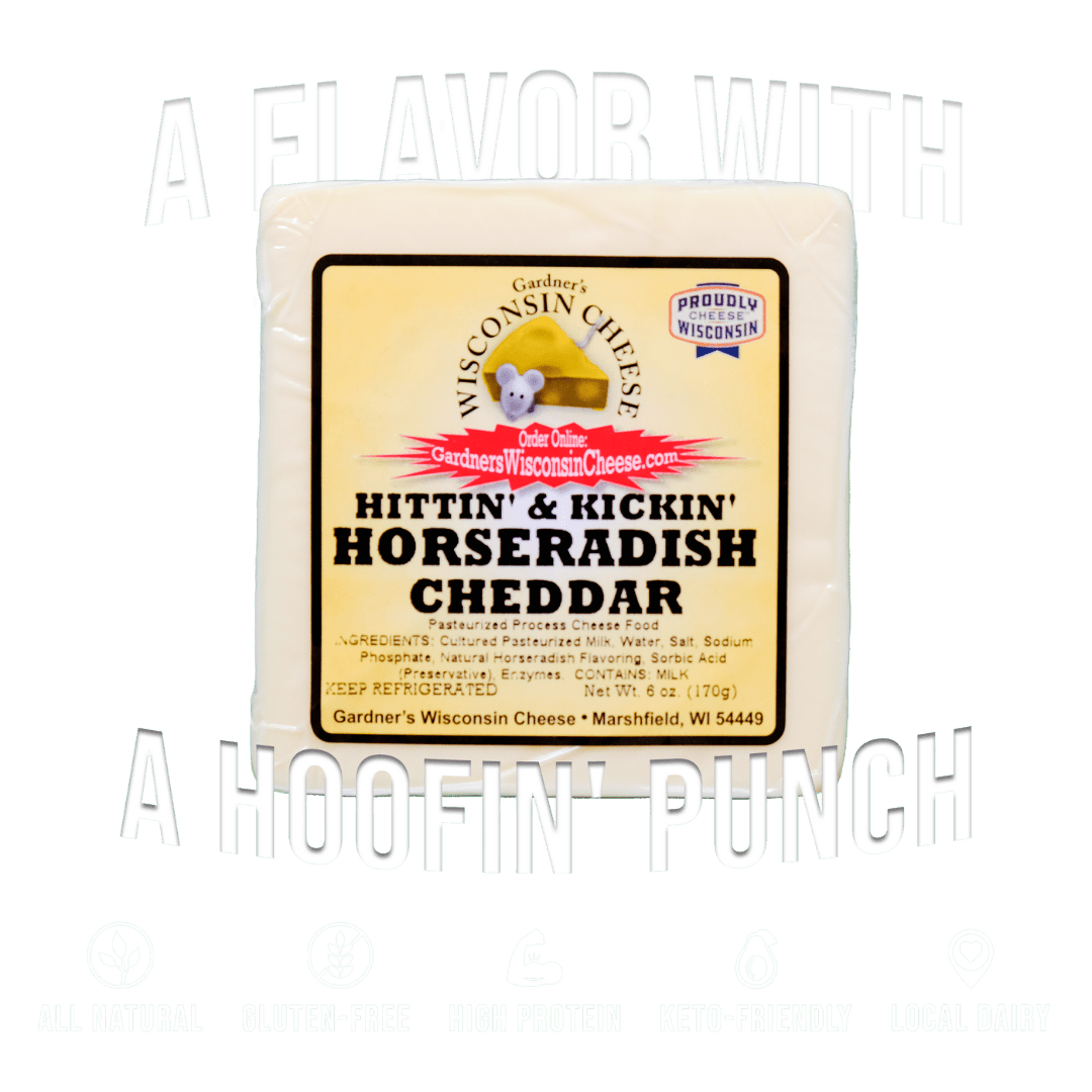 Horseradish Cheddar - Gardners Wisconsin Cheese and Sausage