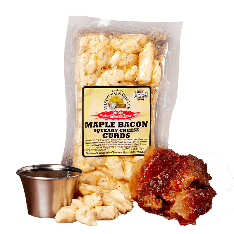 Maple Bacon Flavored Cheese Curds - Gardners Wisconsin Cheese and Sausage