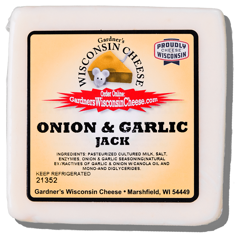 Onion & Garlic Jack - Gardners Wisconsin Cheese and Sausage