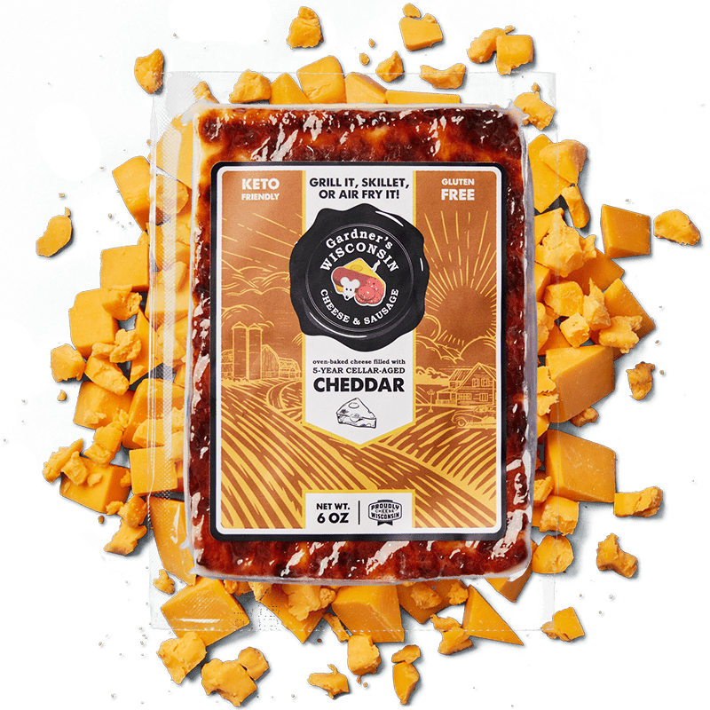 Oven - Baked Cheese filled with 5 - Year - Aged Cheddar - Gardners Wisconsin Cheese and Sausage