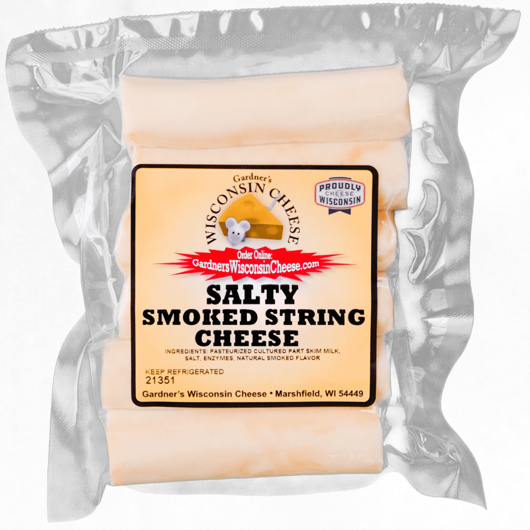 Salty Smoked String Cheese - Gardners Wisconsin Cheese and Sausage