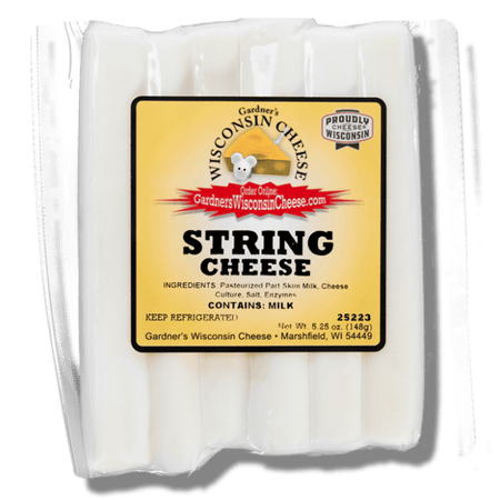 Mozzarella String Cheese - Gardners Wisconsin Cheese and Sausage