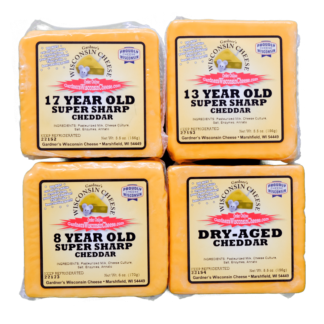 Wisconsin Cheese - Super Sharp Cheddar Package - Gardners Wisconsin Cheese and Sausage