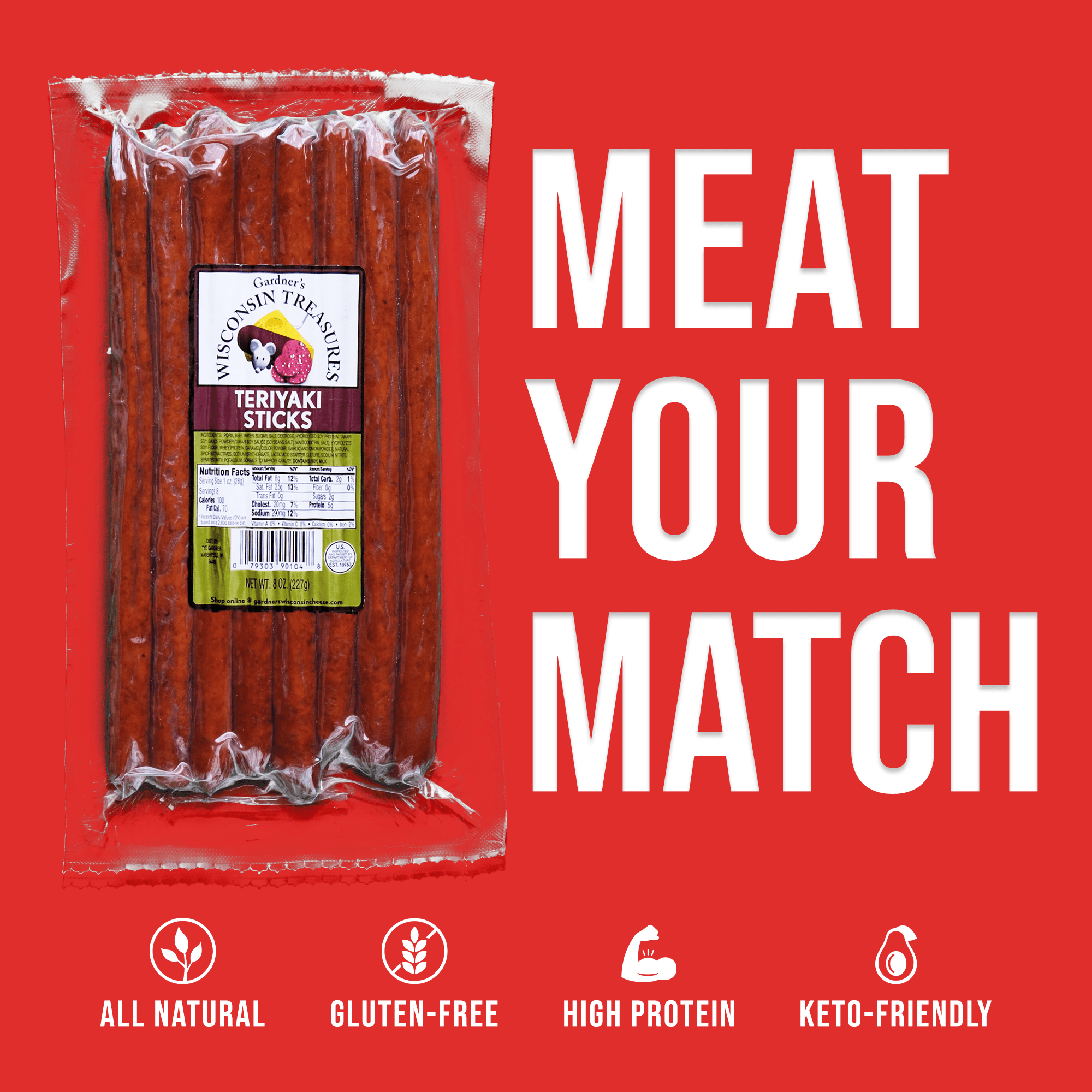 Teriyaki Snack Sticks - Gardners Wisconsin Cheese and Sausage