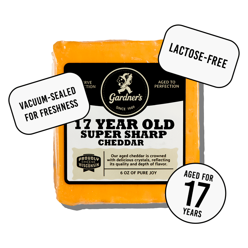 17 - Year - Old Super - Sharp Cheddar - Gardners Wisconsin Cheese and Sausage