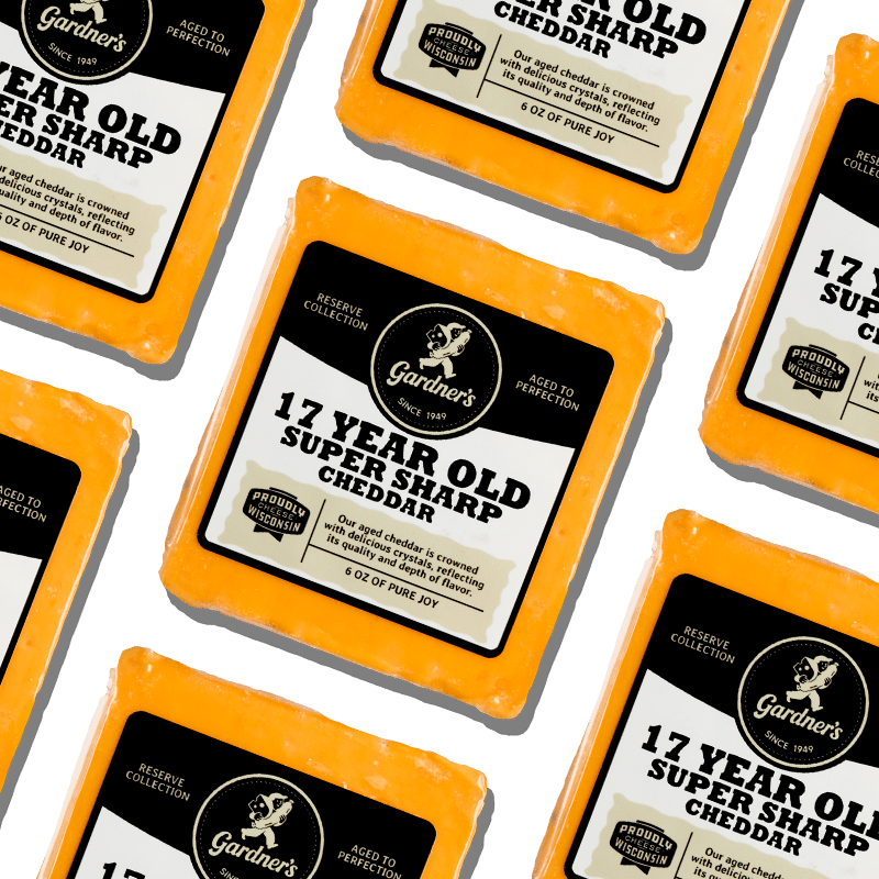 17 - Year - Old Super - Sharp Cheddar - Gardners Wisconsin Cheese and Sausage