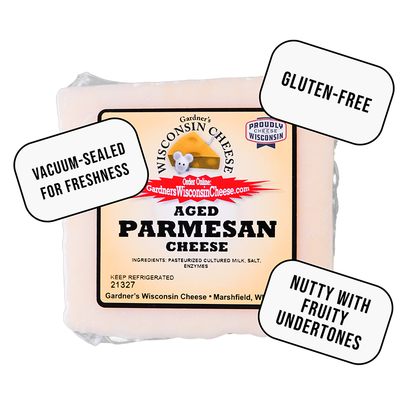Aged Parmesan - Gardners Wisconsin Cheese and Sausage