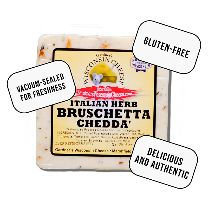 Free Italian Herb Bruschetta Cheddar *NEW* - Gardners Wisconsin Cheese and Sausage