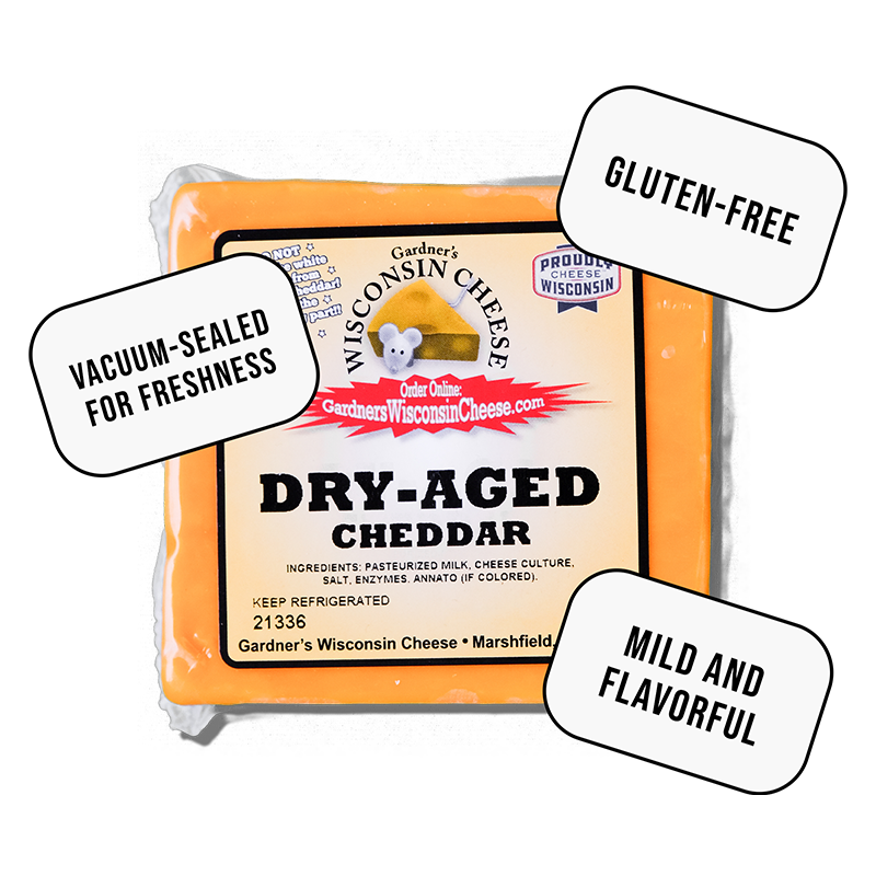 Dry Aged Cheddar - Gardners Wisconsin Cheese and Sausage