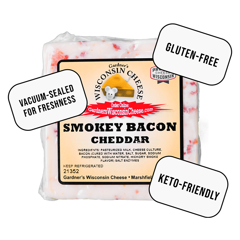 Smokey Bacon Cheddar - Gardners Wisconsin Cheese and Sausage
