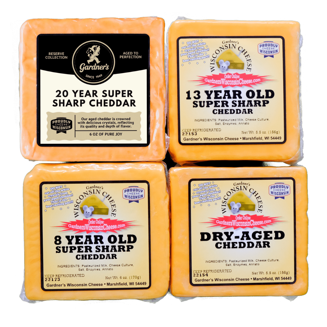 Wisconsin Cheese - Super Sharp Cheddar Package - Gardners Wisconsin Cheese and Sausage