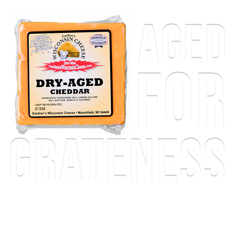 Dry Aged Cheddar - Gardners Wisconsin Cheese and Sausage