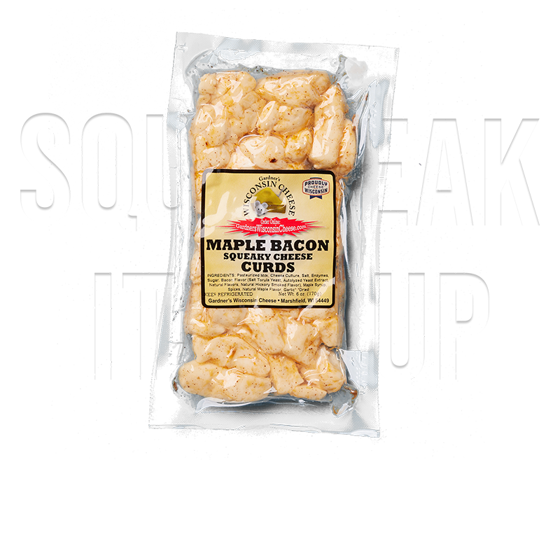 Maple Bacon Flavored Cheese Curds - Gardners Wisconsin Cheese and Sausage
