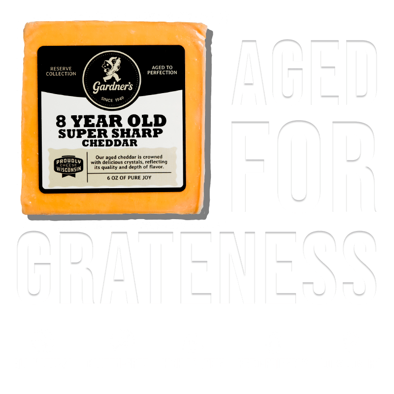 8-Year-Old Super-Sharp Cheddar | Gardner's Wisconsin Cheese 8-Year-Old Super-Sharp Cheddar | Gardner's Wisconsin Cheese