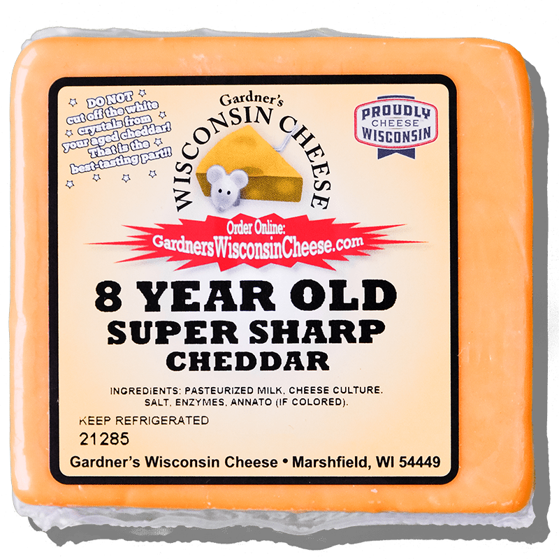 Free 8 - Year - Old Super - Sharp Cheddar - Gardners Wisconsin Cheese and Sausage
