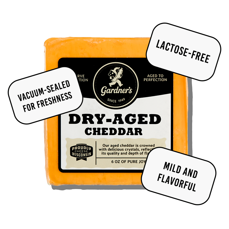 Dry Aged Cheddar - Gardners Wisconsin Cheese and Sausage