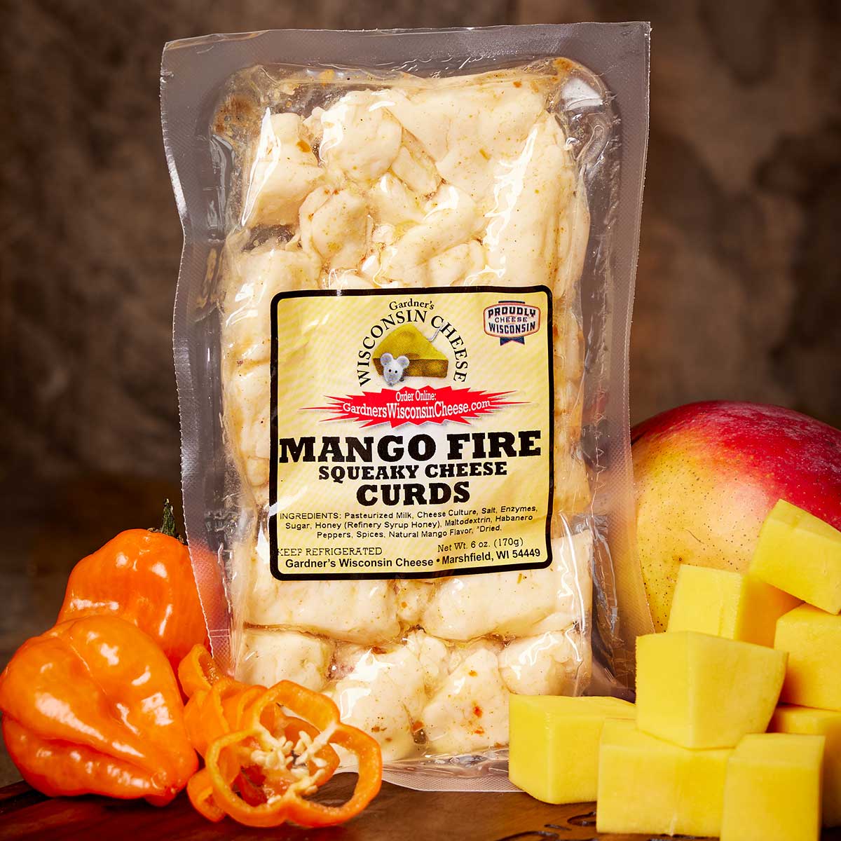 Mango Fire Flavored Cheese Curds *LIMITED EDITION* - Gardners Wisconsin Cheese and Sausage