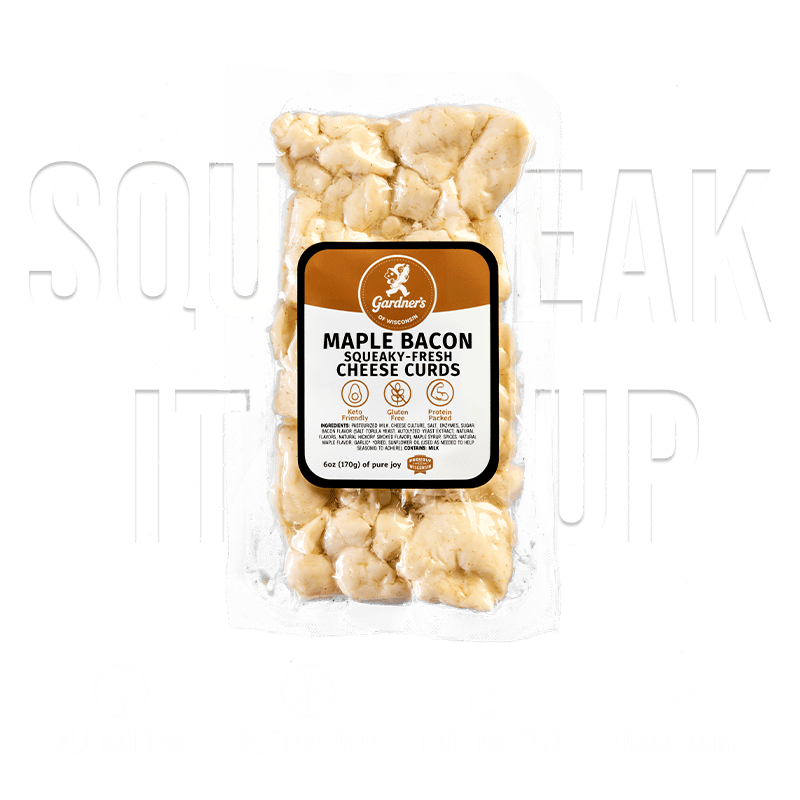 Maple Bacon Flavored Cheese Curds - Gardners Wisconsin Cheese and Sausage
