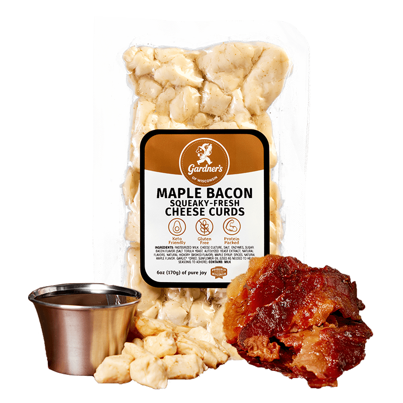 Maple Bacon Flavored Cheese Curds - Gardners Wisconsin Cheese and Sausage