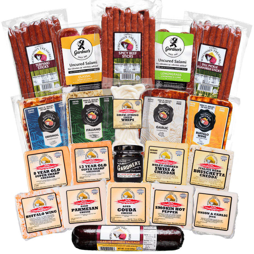 ULTIMATE DELUXE Wisconsin Cheese and Sausage Package - Gardners Wisconsin Cheese and Sausage