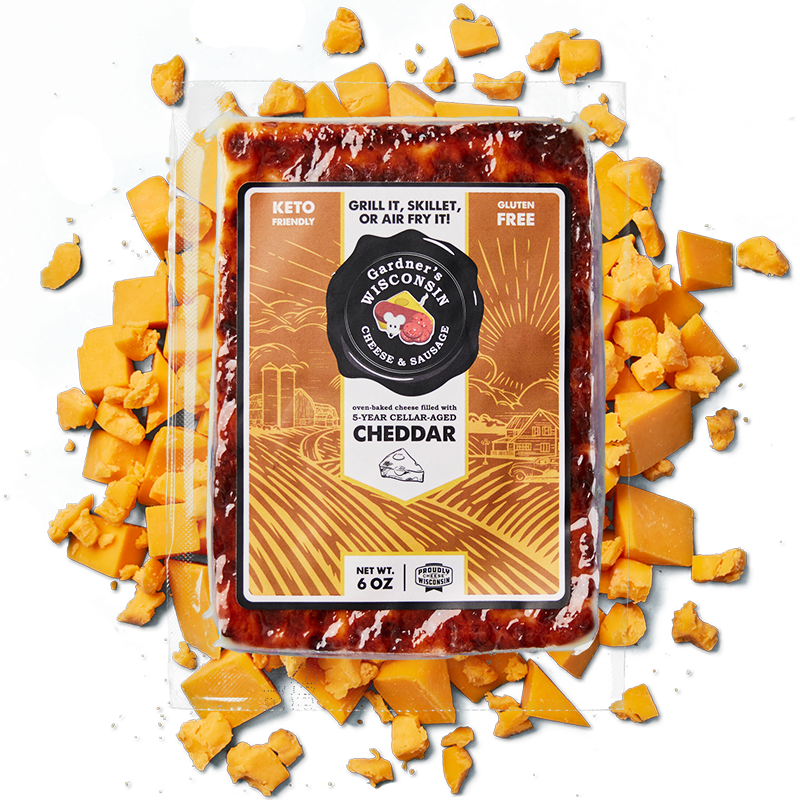 Oven-Baked Cheese filled with 5-Year-Aged Cheddar - Gardners Wisconsin Cheese and Sausage