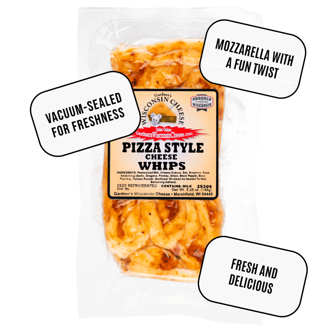 Pizza Style Cheese Whips *LIMITED EDITION* - Gardners Wisconsin Cheese and Sausage