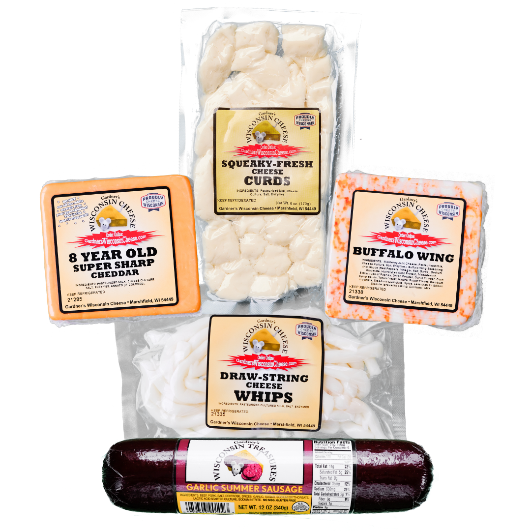 Wisconsin Cheese and Sausage Sampler - Gardners Wisconsin Cheese and Sausage