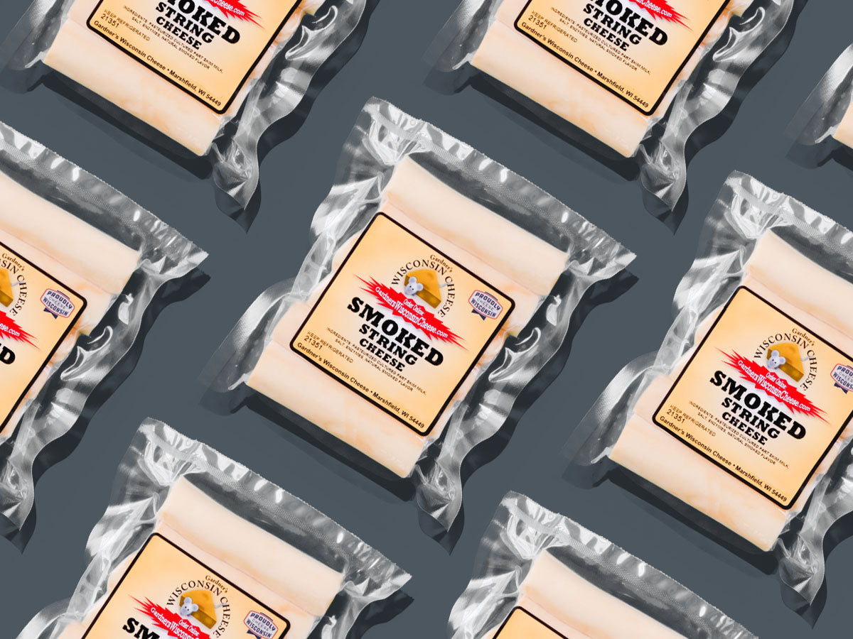 String Cheese Wisconsin Smoked String Cheese | Gardners Wisconsin Cheese and Sausage