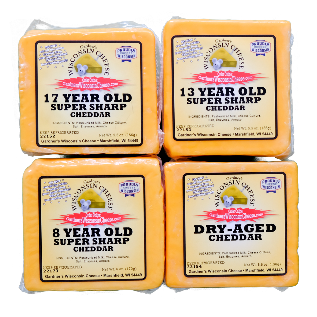 Wisconsin Cheese - Super Sharp Cheddar Package - Gardners Wisconsin Cheese and Sausage