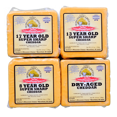 Wisconsin Cheese - Super Sharp Cheddar Package - Gardners Wisconsin Cheese and Sausage
