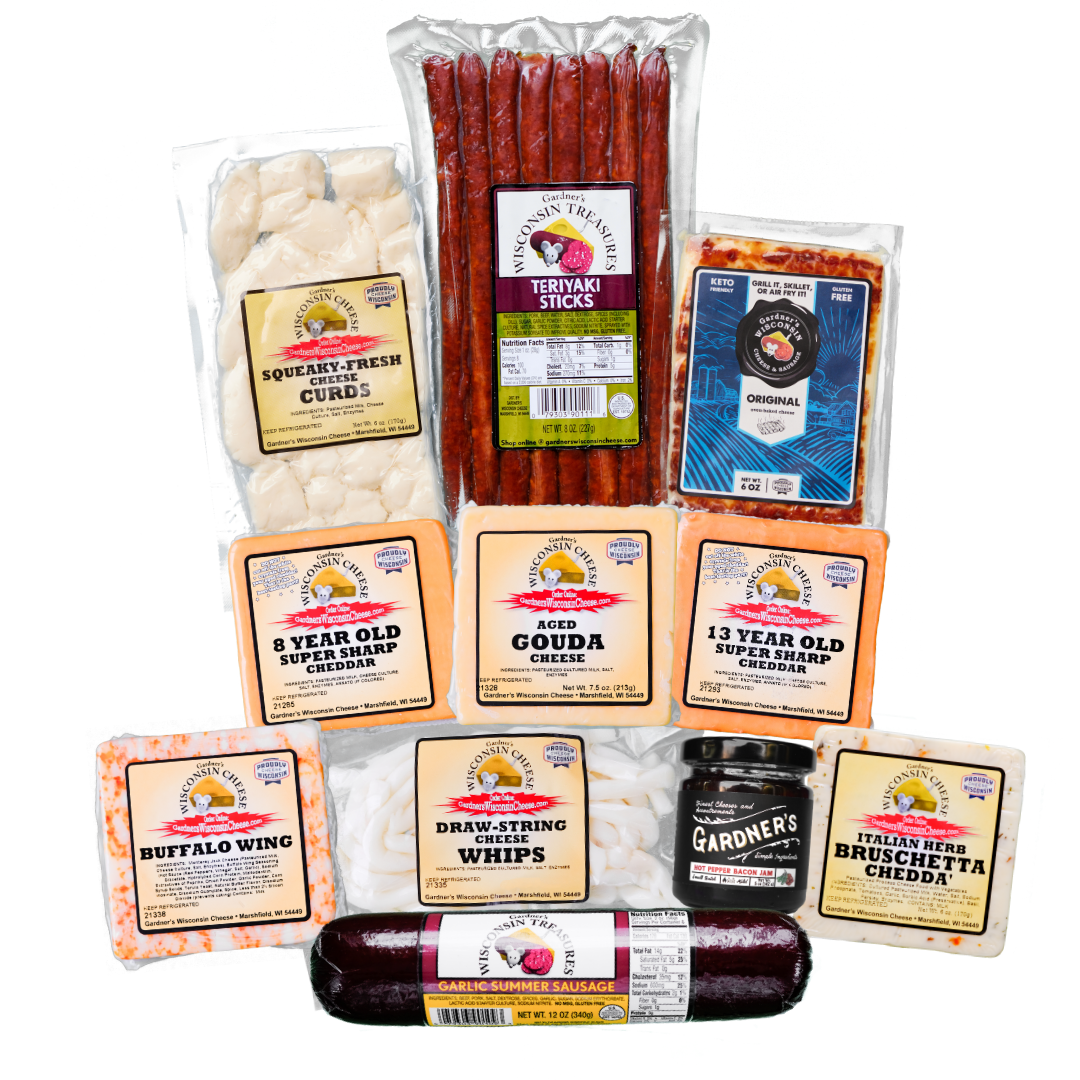 ULTIMATE Wisconsin Cheese and Sausage Package - Gardners Wisconsin Cheese and Sausage