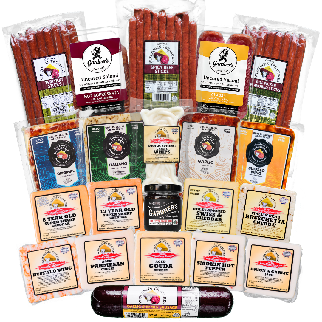 ULTIMATE DELUXE Wisconsin Cheese and Sausage Package - Gardners Wisconsin Cheese and Sausage