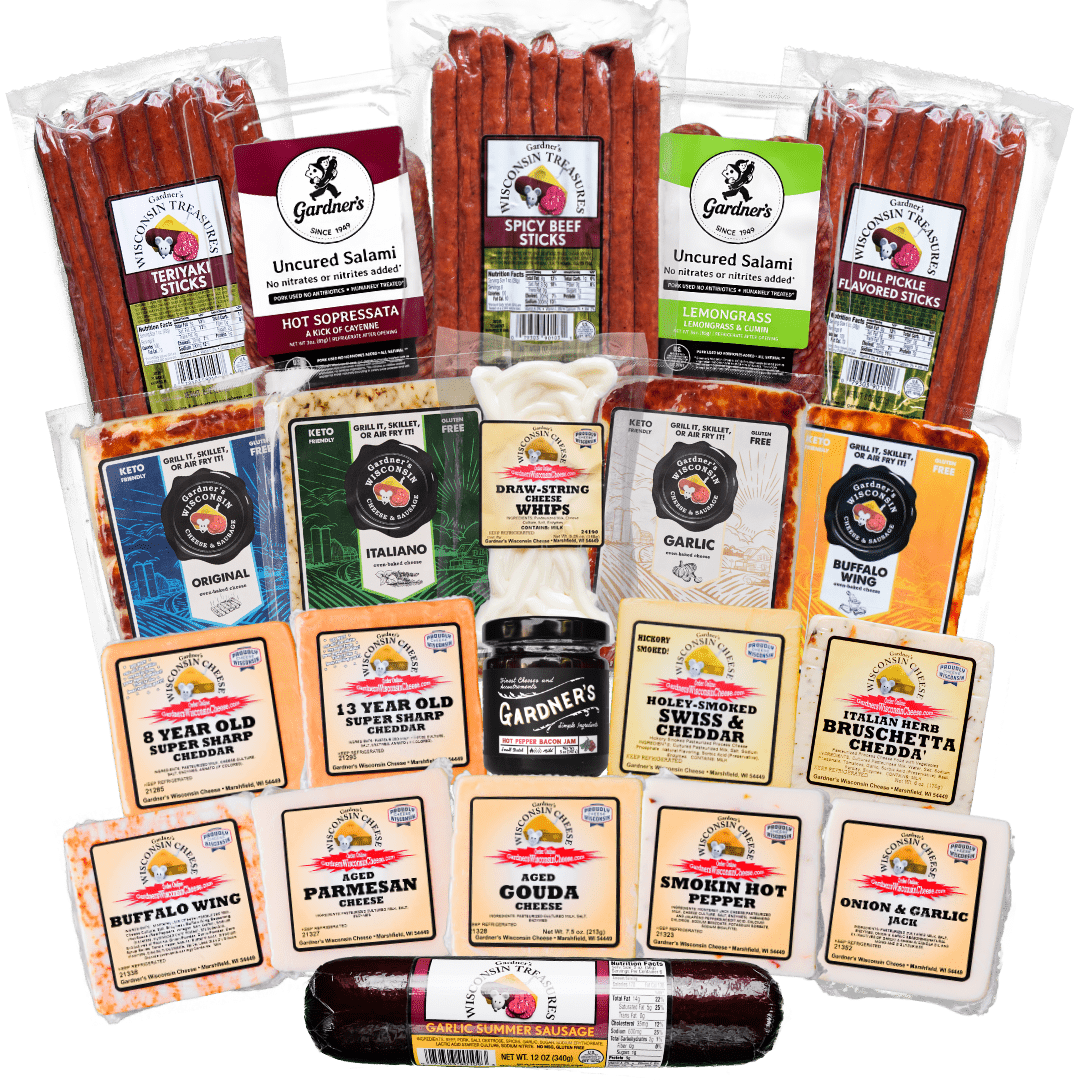 ULTIMATE DELUXE Wisconsin Cheese and Sausage Package - Gardners Wisconsin Cheese and Sausage
