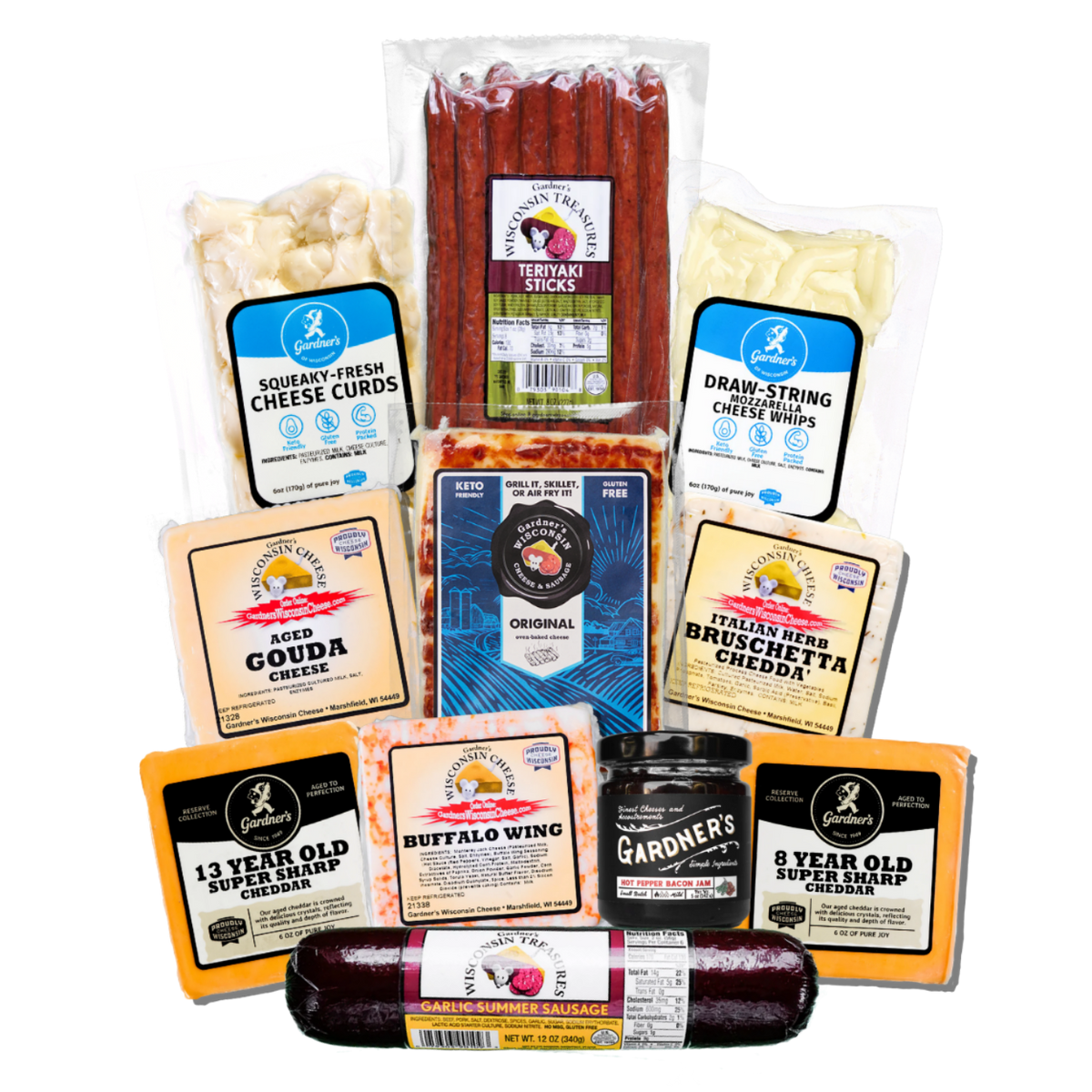 ULTIMATE Wisconsin Cheese and Sausage Package - Gardners Wisconsin Cheese and Sausage